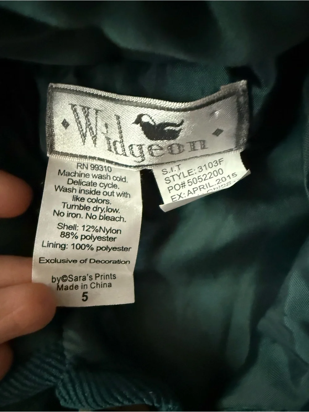 Kids Widgeon Quilted Green Jacket - Lightweight Puffer Coat
